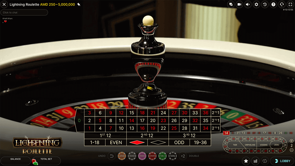 Lightning Roulette Gameplay